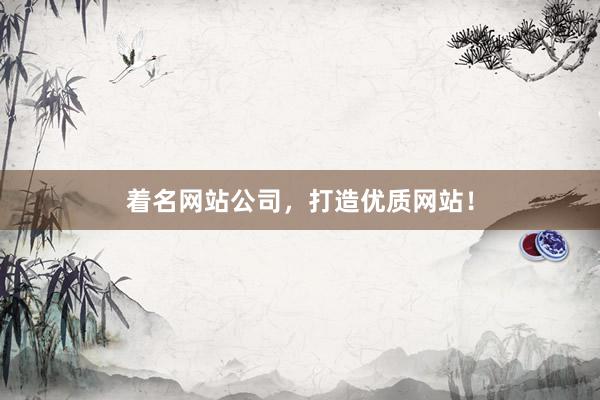 着名网站公司，打造优质网站！